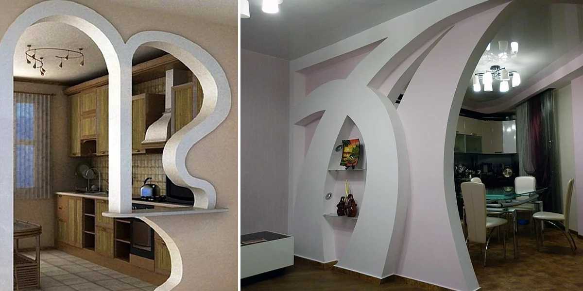 Варианты оформления арок из гипсокартона для зала и процесс монтажа конструкции