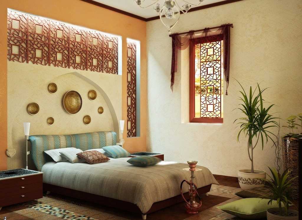 Спальня в восточном стиле (48 фото): дизайн интерьера в арабском стиле