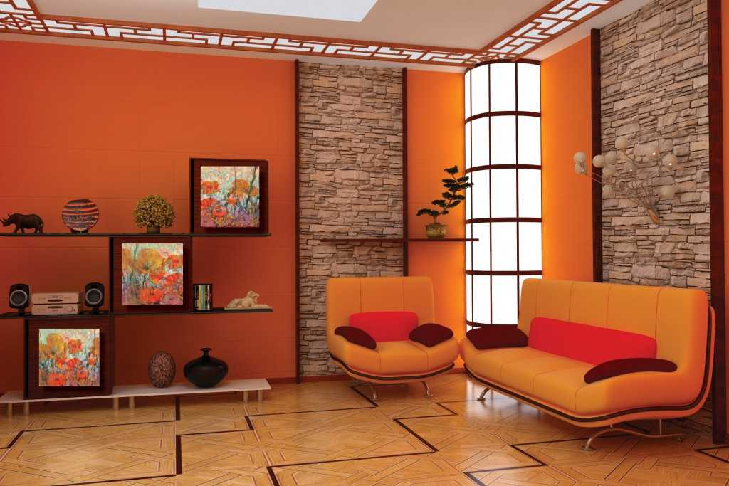 Оранжевый цвет в дизайне интерьеров: используем с умом и смотрим фото