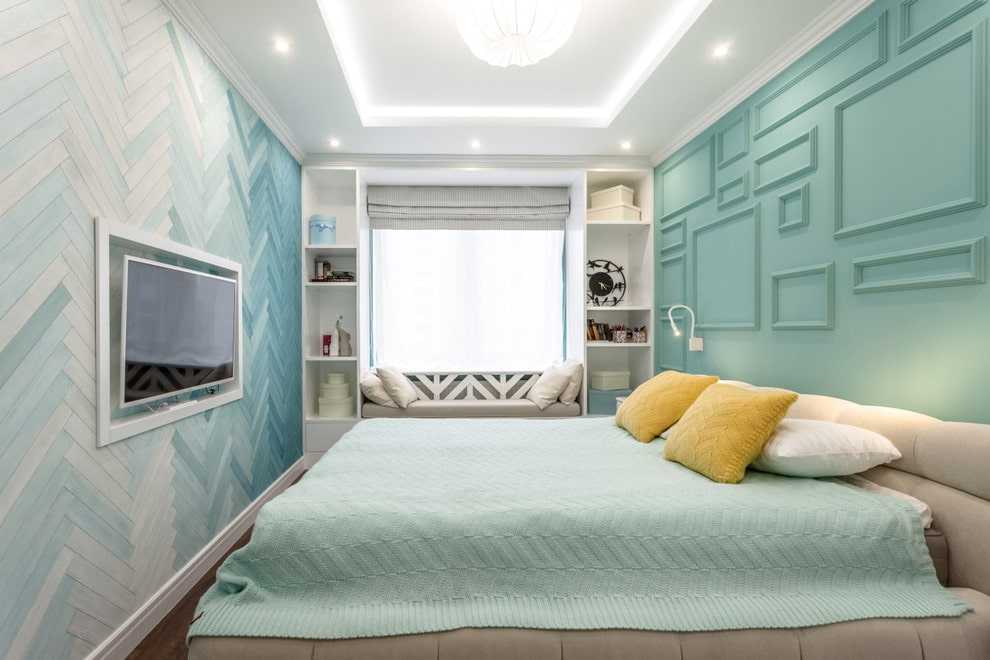 Дизайн спальни 15 кв. м (138 фото): прямоугольная и квадратная планировка, реальный дизайн комнаты 16 метров
