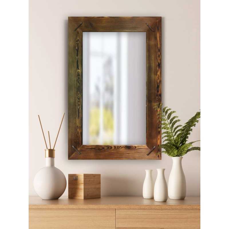 Зеркала в стиле лофт: в раме из металла и труб для ванной комнаты, с полкой и в полный рост, большие окна-зеркала из дерева