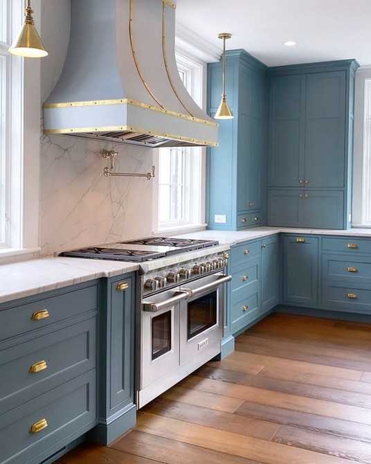 Синяя кухня: достоинства и недостатки, сочетание цветов, реальные фото