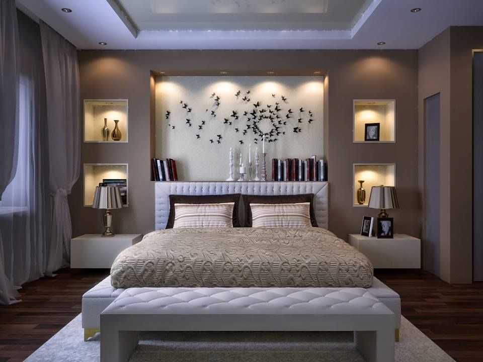 Дизайн стен в спальне (93 фото): отделка, рисунки и роспись стен, декор и оформление в квартире