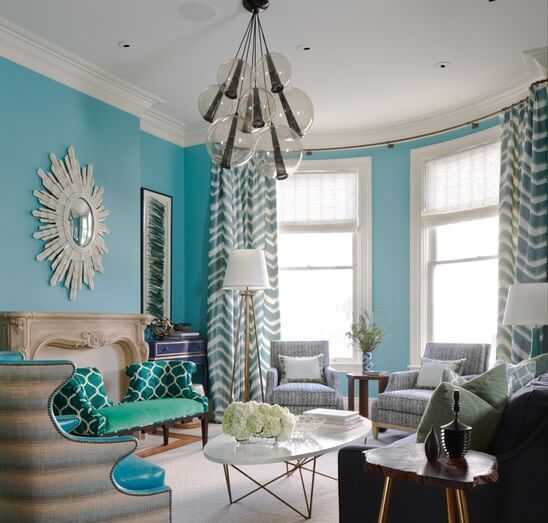 Бирюзовый цвет в сочетании с другими цветами: использование его в интерьере гостиной, кухни, спальни, примеры сочетаний и фото