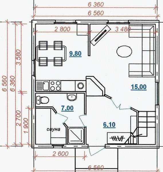 Планировка двухэтажного дома 6х8, 8х8, 9х9, 10х10, 6х6, 7х8, 6х9 и других размеров с мансардой и без нее