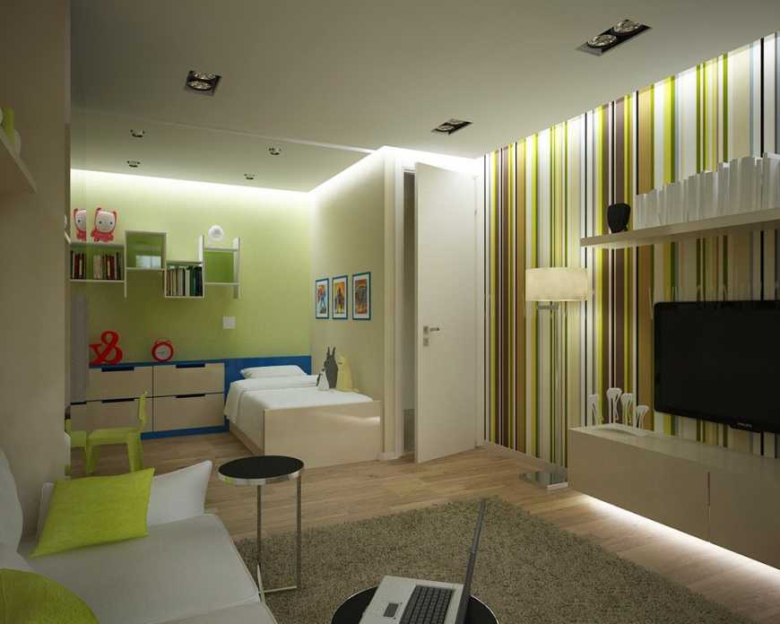 Дизайн однокомнатной квартиры для семьи с ребенком: идеи интерьера, варианты зонирования и расстановки мебели с фото