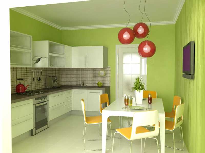 Сочетание цветов в интерьере кухни: палитра пастельных с яркими контрастами и оттенками