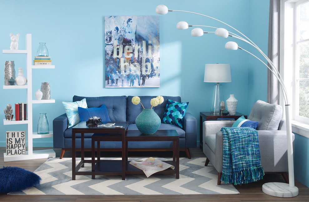 Синий цвет в интерьере (87 фото): с какими другими цветами он сочетается? синие стены, диваны и кровати, цветовая палитра синих оттенков