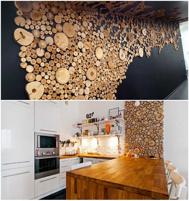 Декорирование стен с использованием спилов дерева, не знаете, что это, 
тогда к нам - dekor-dizajn.ru