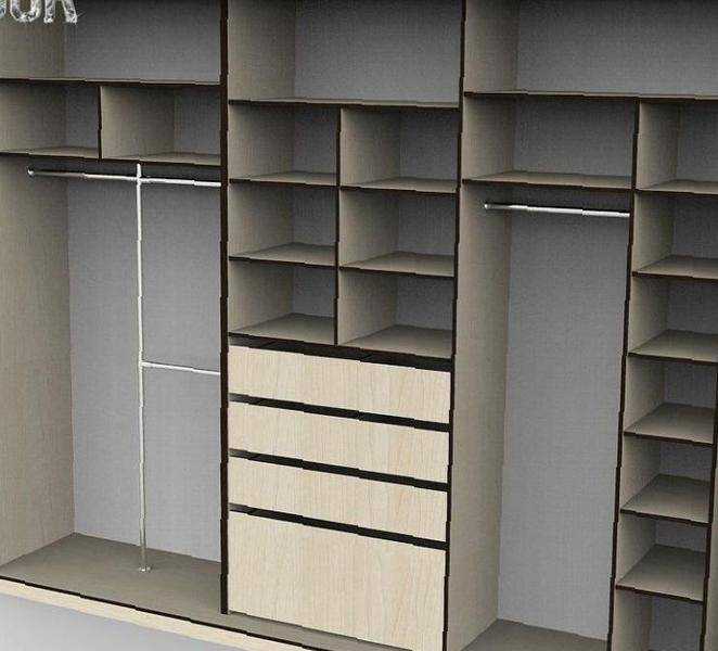 Наполнение шкафа купе в спальню, виды для различных конструкций и форм