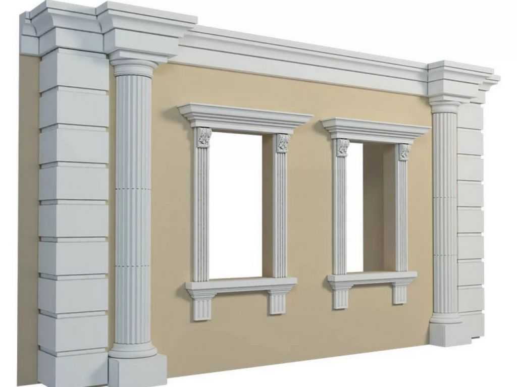 Фасадный декор: декоративные элементы из полиуретана, пенопласта