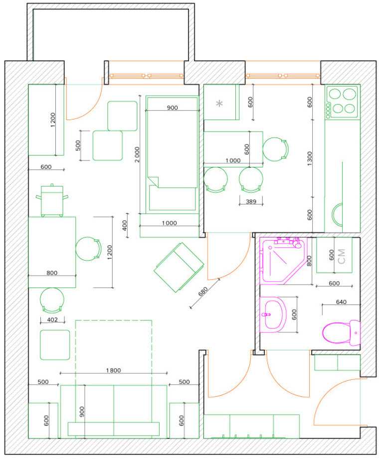 Варианты перепланировки хрущевки - 2 смежные комнаты (72 фото): планировка двухкомнатной квартиры, правила зонирования 2-х комнатного жилья