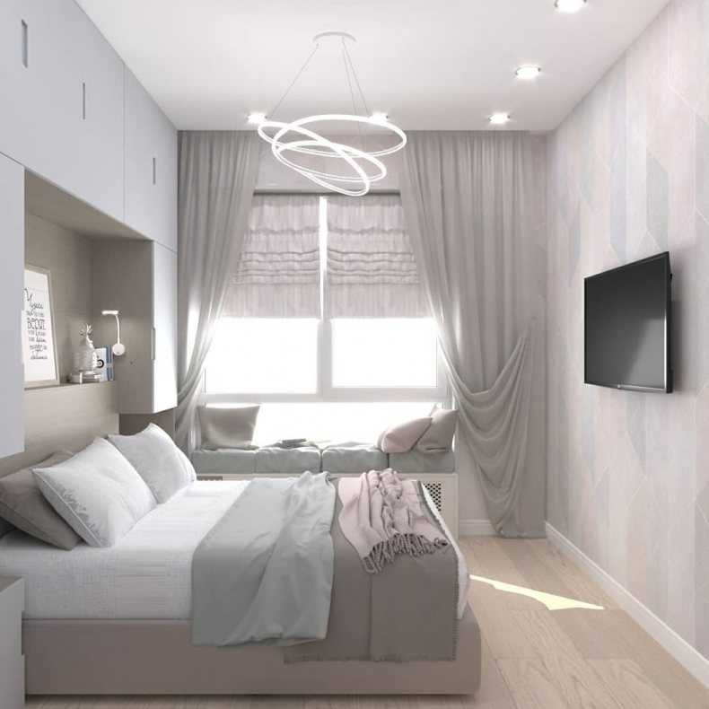 Узкая спальня: варианты дизайнерского решения. все тонкости оптимального размещения (115+ фото)