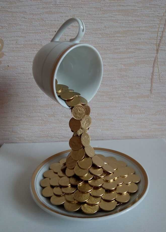 Изготовление денежного дерева из монет своими руками