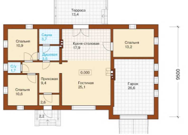 Одноэтажный дом с мансардой (64 фото): красивые планы кирпичных домов 10 на 8, планировка частных построек