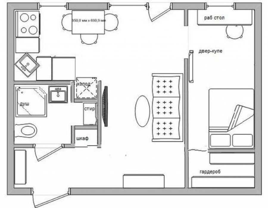 Двухкомнатная «хрущевка»: идеи для ремонта, планировка и дизайн комнат