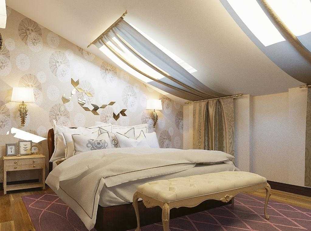 Спальня на мансарде: дизайн интерьера (14 фото)