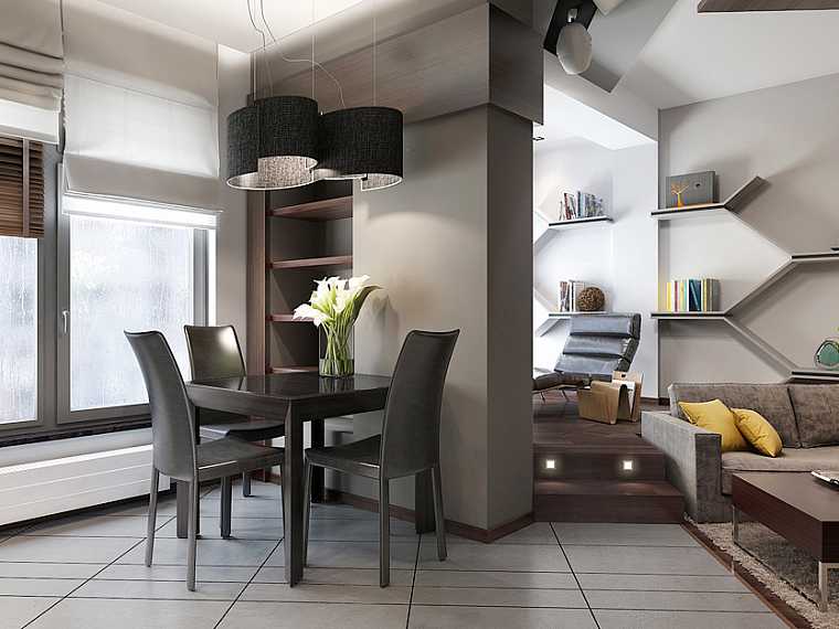 230+ фото идей интерьеров 1-й (однокомнатной) квартиры в 40 кв.м. простой и стильный современный дизайн